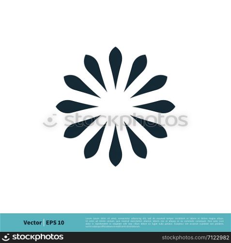 Ornamental, Decoration Flower Icon Vector for Spa Logo Template Illustration Design. Vector EPS 10.