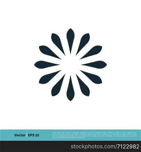 Ornamental, Decoration Flower Icon Vector for Spa Logo Template Illustration Design. Vector EPS 10.