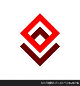 Ornamental Diamond Square Logo Template Illustration Design. Vector EPS 10.