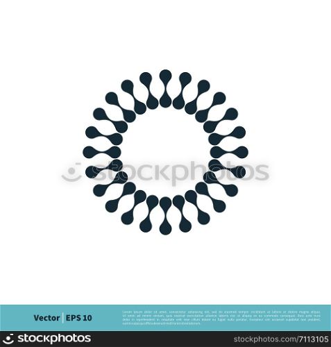 Ornamental Dots Flower Icon Vector Logo Template Illustration Design. Vector EPS 10.