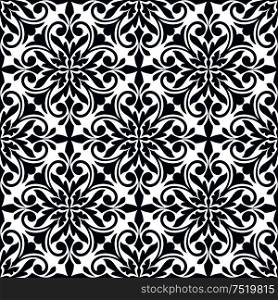 Ornamental floral pattern. Stylized damask ornate decor seamless tile. Vector ornament patchwork. Ornamental floral decorative pattern background