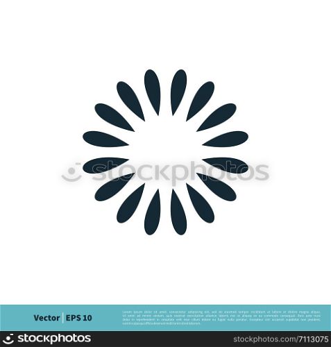 Ornamental Flower Circle Petal Icon Vector Logo Template Illustration Design. Vector EPS 10.