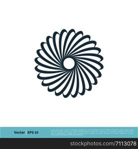Ornamental Flower for Spa Icon Logo Vector Template Illustration Design. Vector EPS 10.