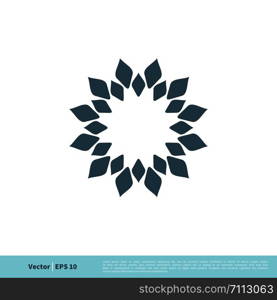 Ornamental Flower Icon Vector Logo Template Illustration Design. Vector EPS 10.