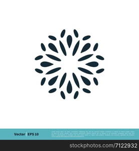 Ornamental Flower Icon Vector Logo Template Illustration Design. Vector EPS 10.