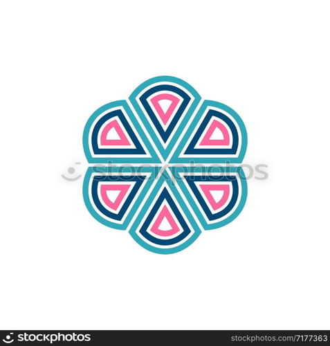 Ornamental Flower Vector Logo Template Illustration Design. Vector EPS 10.