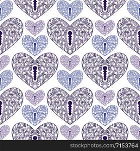 Ornamental hearts seamless pattern. Background for valentines day design. Pattern textile print with purple hearts. Ornamental hearts seamless pattern. Background for valentines day design. Pattern textile print with purple hearts.