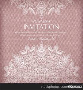 Ornamental invitation silver and pastel colors vector illustration