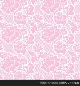 Ornamental lace pink background, floral pattern, vector 10. Ornamental beauty lace pink background, floral pattern