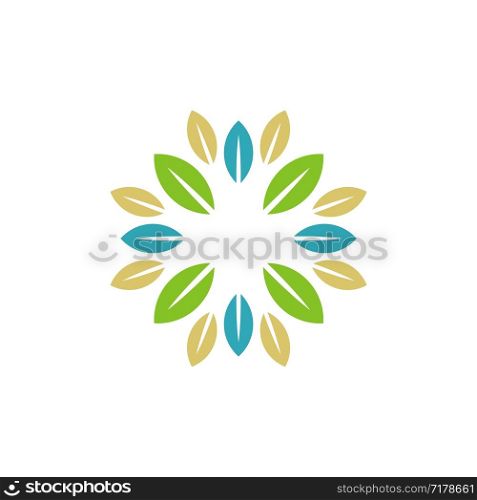 Ornamental Leaves Flower Logo Template Illustration Design. Vector EPS 10.