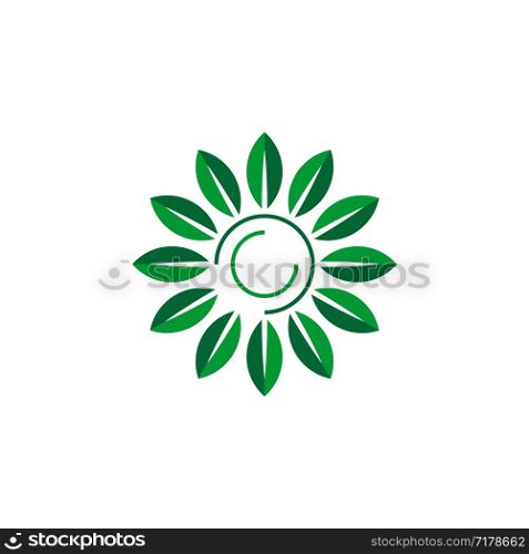 Ornamental Leaves Flower Logo Template Illustration Design. Vector EPS 10.