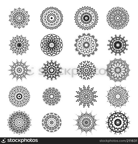 Ornamental Line Pattern. Round Texture. Oriental Geometric Ornament. Ornamental Line Pattern. Round Texture. Oriental Ornament