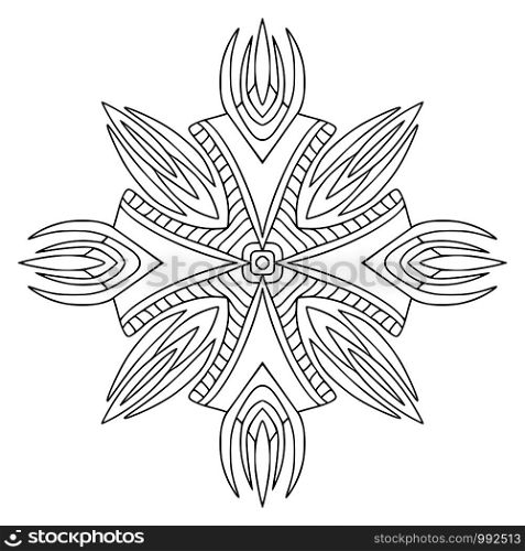 Ornamental Mandala. Tattoo art design. Linear ornament pattern. Coloring book page. Tattoo modern print. Ornamental Mandala. Tattoo art design. Linear ornament pattern. Coloring book page. Tattoo modern print.