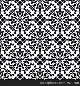 Ornamental openwork pattern. Stylized floral ornate decor. Vecor ornament patchwork seamless tile. Ornamental openwork floral pattern background
