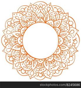 Ornamental round frame for design.  Decorative abstract circle. Elegant element for printing of cards and invitations. Vector ornament.. Ornamental round frame for design.  Decorative abstract circle. Elegant element for printing of cards and invitations. Vector ornament