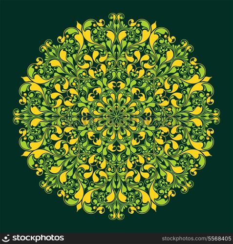 Ornamental round pattern in islamic style isolated vector illustration