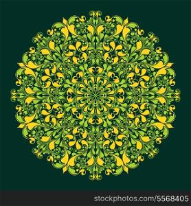 Ornamental round pattern in islamic style isolated vector illustration