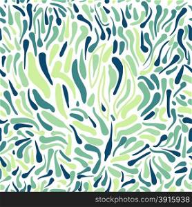 Ornamental seamless pattern in shades of green