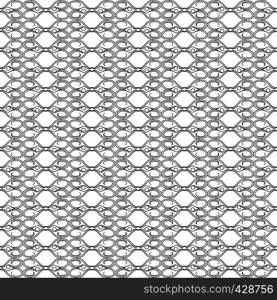Ornamental seamless vector pattern made with interwoven wavy lines and curves in as a fabric texture