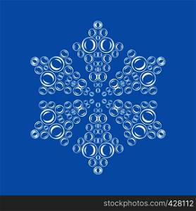 Ornamental snowflake icon. Simple illustration of ornamental snowflake vector icon for web. Ornamental snowflake icon, simple style