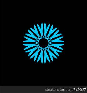 Ornamental sun flower logo template Illustration Design. Vector EPS 10.