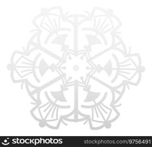 Ornate decorative snowflake. Winter symbol. Christmas star isolated on white background. Ornate decorative snowflake. Winter symbol. Christmas star