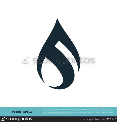 Ornate Droplet Drop Water Icon Vector Logo Template Illustration Design. Vector EPS 10.