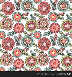 Ornate floral seamless texture, endless pattern with flowers. Seamless pattern can be used for wallpaper, pattern fills, web page background, surface textures.