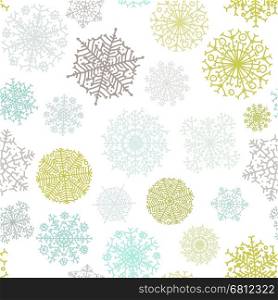 Ornate snowflake seamless background. + EPS8 vector file
