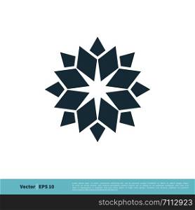 Ornate Star Icon Vector Logo Template Illustration Design. Vector EPS 10.