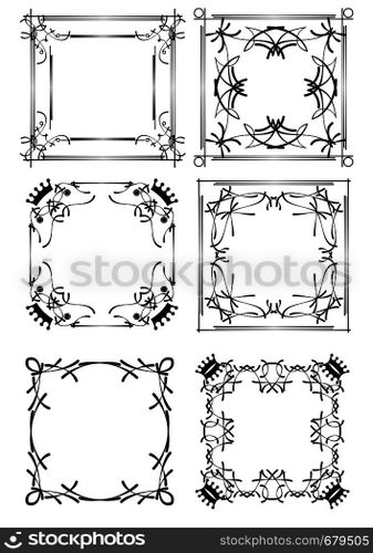 Ornate vector frames. Vector