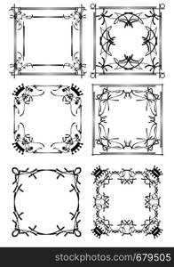 Ornate vector frames. Vector