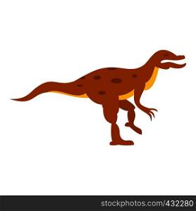Ornithopod dinosaur icon flat isolated on white background vector illustration. Ornithopod dinosaur icon isolated