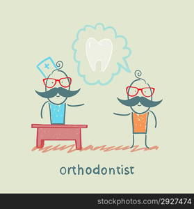 orthodontist says to a patient about tooth