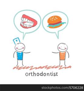 orthodontist says to the patient&#39;s teeth and eating