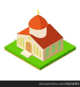 Orthodox church icon. Isometric illustration of orthodox church vector icon for web. Orthodox church icon, isometric style