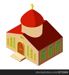 Orthodox church icon. Isometric illustration of orthodox church vector icon for web. Orthodox church icon, isometric style