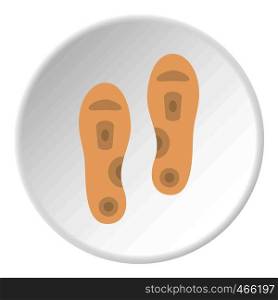 Orthopedic insoles icon in flat circle isolated on white background vector illustration for web. Orthopedic insoles icon circle
