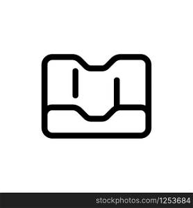 Orthopedic pillow icon vector. Thin line sign. Isolated contour symbol illustration. Orthopedic pillow icon vector. Isolated contour symbol illustration