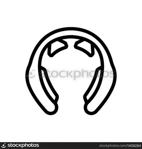 orthopedic pillow with nozzles for shoulders and neck icon vector. orthopedic pillow with nozzles for shoulders and neck sign. isolated contour symbol illustration. orthopedic pillow with nozzles for shoulders and neck icon vector outline illustration