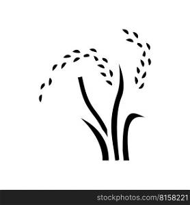 oryza plant food glyph icon vector. oryza plant food sign. isolated symbol illustration. oryza plant food glyph icon vector illustration