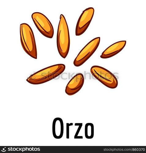 Orzo icon. Cartoon of orzo vector icon for web design isolated on white background. Orzo icon, cartoon style