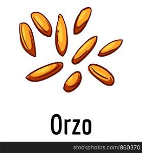 Orzo icon. Cartoon of orzo vector icon for web design isolated on white background. Orzo icon, cartoon style