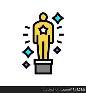 oscar award color icon vector. oscar award sign. isolated symbol illustration. oscar award color icon vector illustration