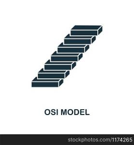 Osi Model icon. Simple style design from industry 4.0 collection. UX and UI. Pixel perfect premium osi model icon. For web design, apps and printing usage.. Osi Model icon. Monochrome style design from industry 4.0 icon collection. UI and UX. Pixel perfect osi model icon. For web design, apps, software, print usage.