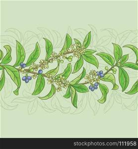 osmanthus vector pattern. osmanthus branches vector pattern on color background