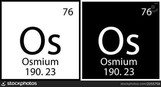 Osmium chemical element. Education background. Modern design. Mendeleev table. Vector illustration. Stock image. EPS 10.. Osmium chemical element. Education background. Modern design. Mendeleev table. Vector illustration. Stock image.