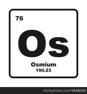 Osmium chemistry icon,chemical element in the periodic table