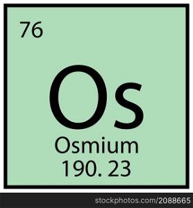 Osmium element. Mendeleev table. Chemical icon. Square frame. Blue background. Vector illustration. Stock image. EPS 10.. Osmium element. Mendeleev table. Chemical icon. Square frame. Blue background. Vector illustration. Stock image.