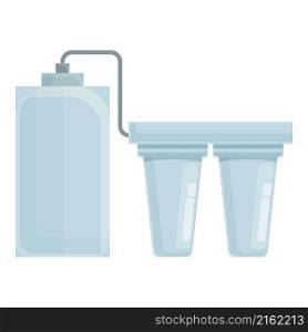 Osmosis treatment icon cartoon vector. Water system. Filter tank. Osmosis treatment icon cartoon vector. Water system